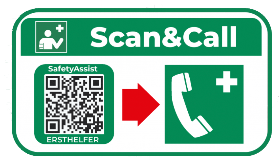 Scan&Call QR-Code Etiketten + Aushang